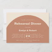 Terracotta auf dem Arte Minimalistische Probe Einladung (Vorderseite)