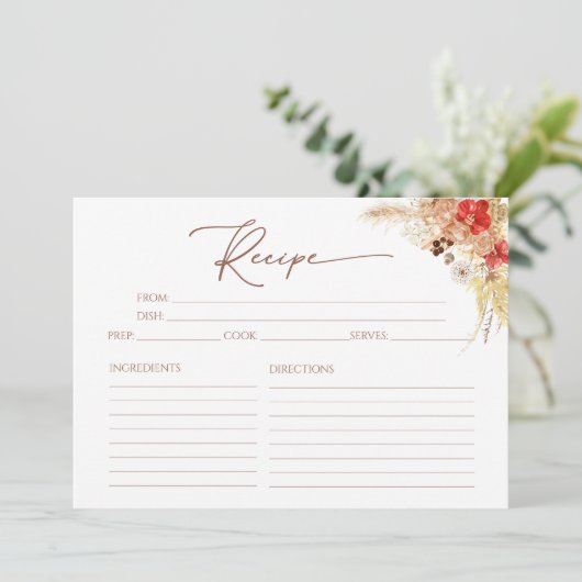 Terracotta auf dem Boho Brautparty Einladung (Stehend Vorderseite)