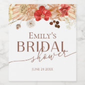 Terracotta auf dem Boho Brautparty Weinkultur und Weinetikett (Einzelnes Label)