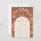 Terracotta auf dem Boho Rustikale Terrasse RSVP Karte (Vorderseite)