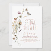 Terracotta auf dem Boho Wildblume Brautparty Einladung (Vorderseite)