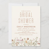 Terracotta auf dem Boho Wildblume Brautparty Einladung (Vorderseite)