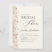 Terracotta auf dem Boho Wildblume Brautparty Einladung (Vorderseite)