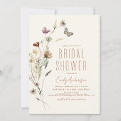 Terracotta auf dem Boho Wildblume Brautparty Einladung (Vorderseite)