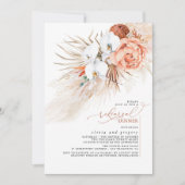 Terracotta auf dem Lande Pampas Probe Abendessen Einladung (Vorderseite)