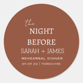 Terracotta auf dem Monte San Pietro Runder Aufkleber