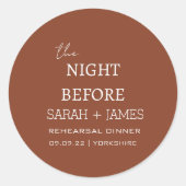 Terracotta auf dem Monte San Pietro Runder Aufkleber (Vorderseite)