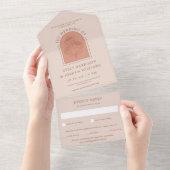 Terracotta auf dem Monte Tamaro All In One Einladung (Abreißen)