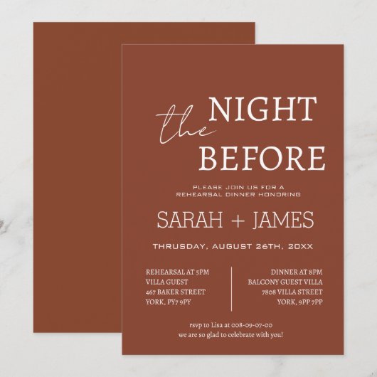 Terracotta auf dem Monte Tamaro Einladung (Vorne/Hinten)