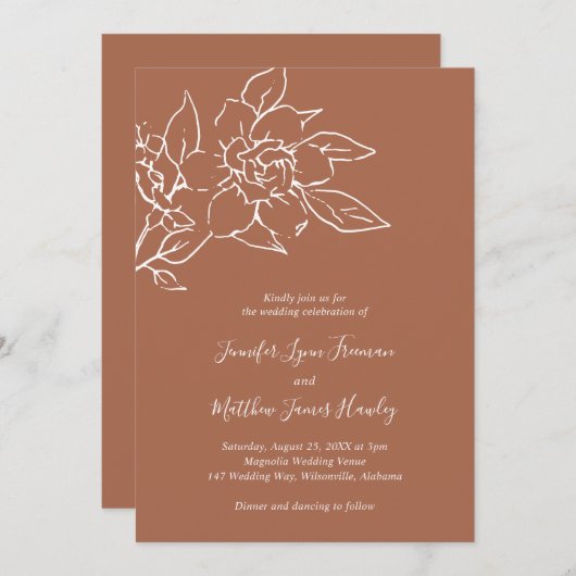 Terracotta auf dem Monte Tamaro Einladung (Vorne/Hinten)