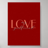 Terracotta auf dem Monte Tamaro LIEBE Rote Velvet Poster (Vorne)