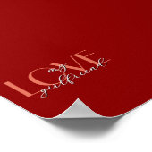 Terracotta auf dem Monte Tamaro LIEBE Rote Velvet Poster (Ecke)