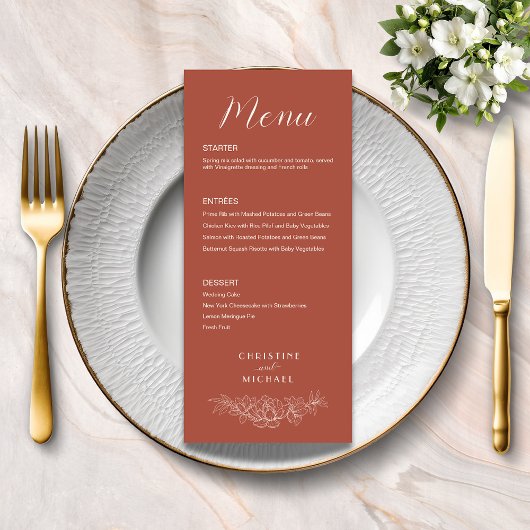 Terracotta auf dem Monte Tamaro Menükarte