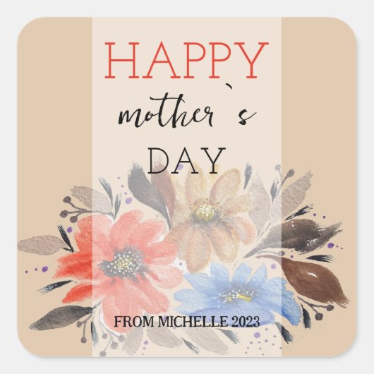 Terracotta auf dem Monte Tamaro Quadratischer Aufkleber (Vorderseite)