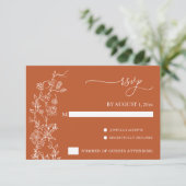 Terracotta auf dem Monte Tamaro RSVP Karte (Stehend Vorderseite)