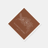 Terracotta auf dem Monte Tamaro Serviette (Ecke)