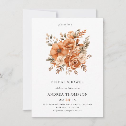 Terracotta auf dem Wasser | BRAUTPARTY Einladung (Vorderseite)