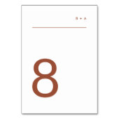 Terracotta auf dem Wasser Schlicht Moderne Kunst,  Tischnummer (Rückseite)