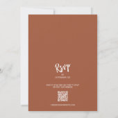 Terracotta auf Flora und Fauna Einladung (Rückseite)