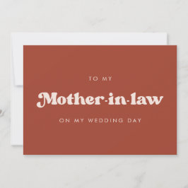 Terracotta Auf meine Schwiegermutter Hochzeitstags