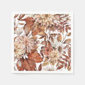 Terracotta Autumn Hochzeit im Herbst Paper Napkin Serviette (Vorderseite)