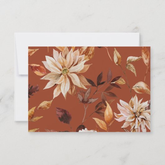 Terracotta Autumn QR Code RSVP Card (Rückseite)