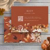 Terracotta Autumn QR Code RSVP Card
