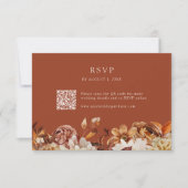 Terracotta Autumn QR Code RSVP Card Karte (Vorderseite)