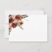 Terracotta Autumn Rustic Wedding Response Card RSVP Karte (Rückseite)