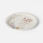 Terracotta Baby in Bloom Wildblume Paper Plate Pappteller (Schrägansicht)