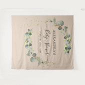 Terracotta Baby Shower Foto Stand Hintergrund Wandteppich (Vorderseite (Horizontal))