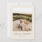 Terracotta Beige Boho Chic Earthy Modern Wedding Save The Date (Rückseite)