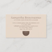 Terracotta Beige Dragonfly Telefonnummerkarte (Rückseite)