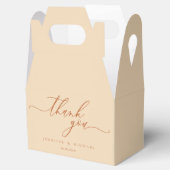Terracotta Beige Elegantes Geschenk Vielen Dank Geschenkschachtel (Geöffnet)