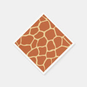 Terracotta& Beige Giraffe Print Animal Pattern Serviette (Ecke)