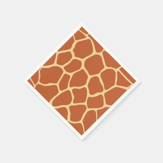 Terracotta& Beige Giraffe Print Animal Pattern  Serviette (Ecke)