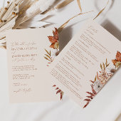Terracotta Beige Moderne Hochzeit im Herbst Floral Einladung