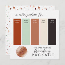 Terracotta Beige Sienna & Minze Farbpalette Karte