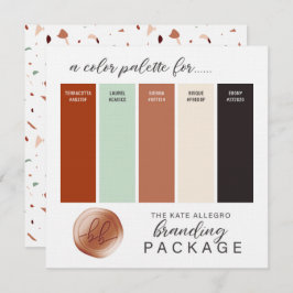 Terracotta Beige Sienna & Minze Farbpalette Karte
