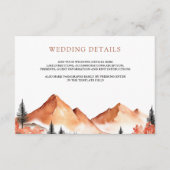 Terracotta Bergwald Hochzeit Details Begleitkarte (Vorderseite)