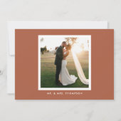 Terracotta Best Day Ever Wedding Ankündigung (Rückseite)