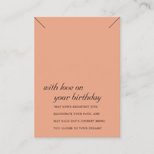 TERRACOTTA BIRTHDAY GIFT NECKLACE DISPLAY CARD PLATZKARTE