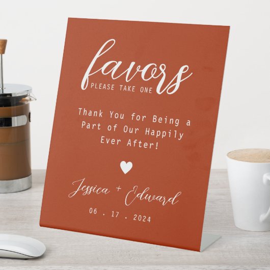 Terracotta Bitte nehmen Sie ein einfaches, moderne Sockelschild (In Situ)