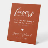 Terracotta Bitte nehmen Sie ein einfaches, moderne Sockelschild (Vorderseite)