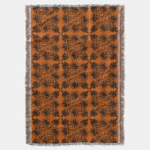 Terracotta Black Alcient Griechisch Meander Muster Decke (Vorderseite Vertikal)