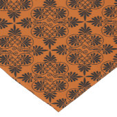 Terracotta Black Alcient Griechisch Meander Muster Kurzer Tischläufer (Ecke)