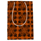 Terracotta Black Alcient Griechisch Meander Muster Mittlere Geschenktüte (Vorderseite)