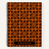 Terracotta Black Alcient Griechisch Meander Muster Notizblock (Vorderseite)