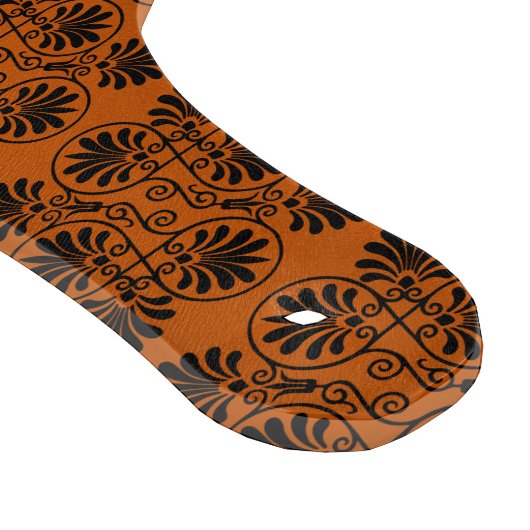 Terracotta Black Alcient Griechisch Meander Muster Schneidebrett (Ecke)