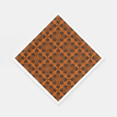 Terracotta Black Alcient Griechisch Meander Muster Serviette (Ecke)